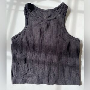 Lululemon Black Ribbed Crop Top
